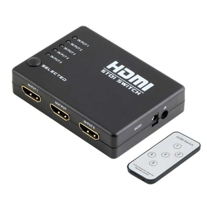 HDMI Switch Splitter Box For HDTV PS3 DVD With IR Remote