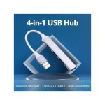 USB 3.0 Adapter Aluminium Shell Portable 4 Ports