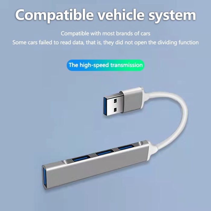 USB 3.0 Adapter Aluminium Shell Portable 4 Ports