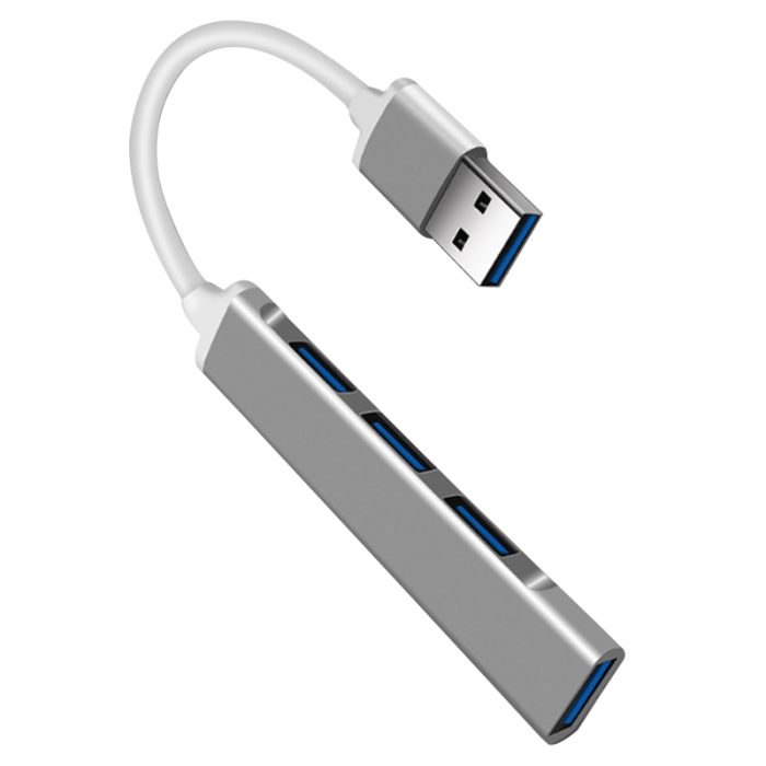 USB 3.0 Adapter Aluminium Shell Portable 4 Ports